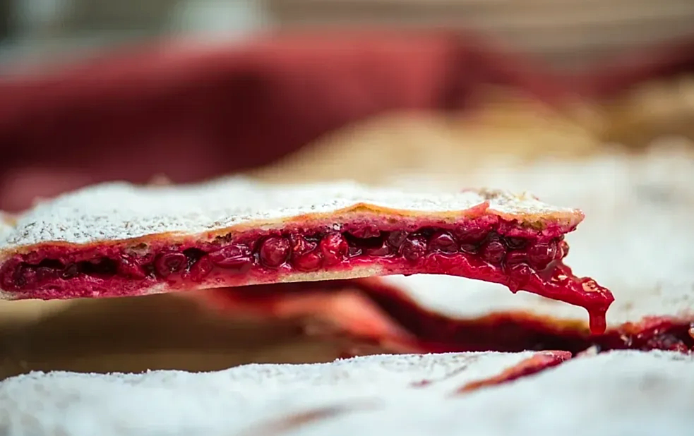 Ягодный пирог с брусникой